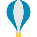 flight, transportation, hot air balloon, transport DarkCyan icon