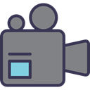 movie, video camera, technology, cinema, film, Video Cameras Gray icon