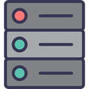 storage, Multimedia, network, files, Server, Hosting, Servers, Database, technology Gray icon