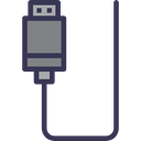 Connection, Multimedia, technology, Cable, Usb Black icon