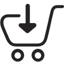 ecommerce, shopping, trolley Black icon