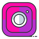 internet, Social, media, Instagram, Communication, network, online DeepPink icon