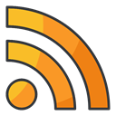 Social, online, internet, network, media, Rss Goldenrod icon