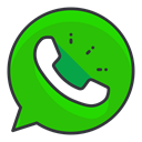 Whatsapp, media, network, Communication, Social LimeGreen icon