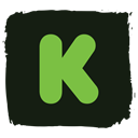 Kickstarter, Social Black icon