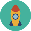 space, Rocket CadetBlue icon
