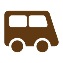 travel, tourism, solid, Bus SaddleBrown icon