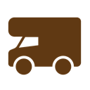 tourism, solid, travel, truck Icon