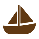 travel, Boat, tourism, solid SaddleBrown icon