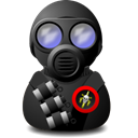 Gas, soldier Black icon