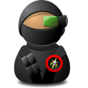 sniper, soldier Black icon