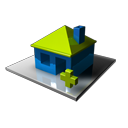 Add, Building, Home, plus, house, homepage Black icon