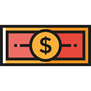 Business And Finance, Notes, Currency, Money, Business, Cash Black icon