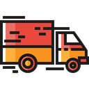 Delivery, truck, vehicle, Automobile, Delivery Truck, Shipping And Delivery, Cargo Truck, transportation, transport Black icon