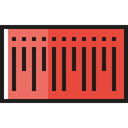 Commerce And Shopping, Price, Barcode, Products, horizontal Tomato icon