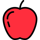 organic, vegan, Fruit, Healthy Food, diet, food, Apple, Food And Restaurant, vegetarian Crimson icon