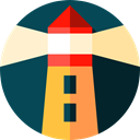 Guide, buildings, tower, Architecture And City, Orientation, Lighthouse DarkSlateGray icon