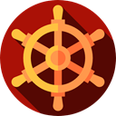 miscellaneous, sailing, Tools And Utensils, navigation, ship, Boat, helm, transport Maroon icon