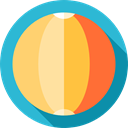 Ball, leisure, Beach ball, Fun, miscellaneous, summer MediumTurquoise icon