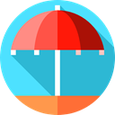 parasol, Sun Umbrella, travel, Tools And Utensils, summer, sunshade, Summertime MediumTurquoise icon