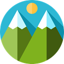 mountain, landscape, Altitude, Snow, mountains, nature MediumTurquoise icon