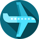 Airport, transportation, transport, Aeroplane, flight, Plane, airplane Teal icon