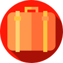 suitcase, Business, travel, Briefcase, Bag, portfolio Coral icon