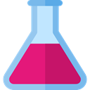 Chemistry, science, laboratory, education, flask MediumVioletRed icon