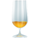 beerglass, unfull Black icon