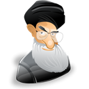 people, khamenei, Ali, member, person, Man, user, male, Cartoon, Human, profile, Account, ayatollah, leader Black icon