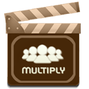 movie, multiply Maroon icon