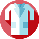 Doctor Coat, hospital, clothing, Clothes, fashion IndianRed icon