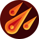 meteor, comet, education, Comets, Astronomy, space, Asteroid Maroon icon