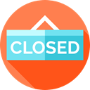 sign, store, Shop, signs, Closed, Signaling, commerce Coral icon