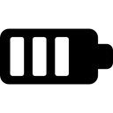 Battery Level, full battery, battery status, Music And Multimedia, Battery, technology Black icon