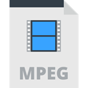 video player, file format, Files And Folders, File Extension, Mpeg Lavender icon