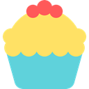 muffin, baked, Food And Restaurant, sweet, Dessert, food, Bakery, cupcake Khaki icon