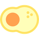 organic, protein, food, fried egg, Food And Restaurant LemonChiffon icon