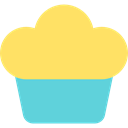 food, baked, sweet, Food And Restaurant, Dessert, Bakery, muffin, cupcake Khaki icon