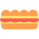 food, sandwich, Fast food, junk food, Bread, Food And Restaurant SandyBrown icon