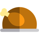 turkey, Roast Chicken, chicken, chicken leg, Food And Restaurant, Turkey Leg, food DarkGoldenrod icon