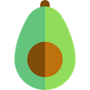 food, vegetarian, Food And Restaurant, organic, diet, Healthy Food, Avocado, Fruit, vegan YellowGreen icon