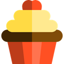 sweet, food, muffin, baked, Bakery, Dessert, cupcake, Food And Restaurant Black icon