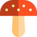 Muscaria, Fungi, food, Food And Restaurant, nature, Mushroom OrangeRed icon