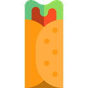 Mexican Food, Food And Restaurant, Burrito, Tortilla, Fast food, food, meat Black icon