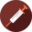 medical, Healthcare And Medical, syringe, vaccine, Health Care, Tools And Utensils SaddleBrown icon