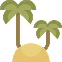 nature, Oasis, Island, Desert, Palm Tree, tropical Black icon