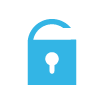 open, Lock MediumTurquoise icon
