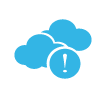 warning, Cloud, multi MediumTurquoise icon