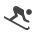 Skiing DarkSlateGray icon